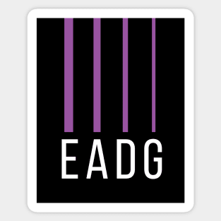 Bass Player Gift - EADG 4 String - Purple Sticker